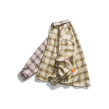 Men Shacket Long Sleeve Autumn Shirt Autumn Leisure Shirt Fresh and Loose Retro Plaid Shirt