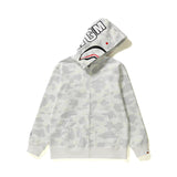 A Ape Print for Kids Hoodie Autumn and Winter Shark Camouflage Luminous Hooded Sweater Children Zipper Jacket