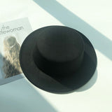 Italian Fedora Hats Autumn and Winter Women's Vintage Top Hat Warm Hat