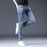 Man Spring Summer Jeans Spring Slim-Fitting Stretch Jeans Men's Jeans