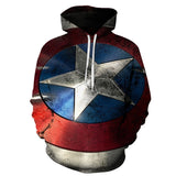 Captain America Hoodie 3D Printed Zipper Hoodie