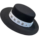 Cam Newton Hats British Letters Woolen Hat Female Autumn Winter Retro Hepburn Style French Flat-Top Cap
