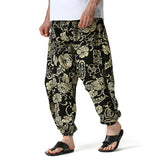 Men Casual Pants plus Size Loose Trousers Summer Cotton Linen Harem Pants Men's Retro Casual Loose