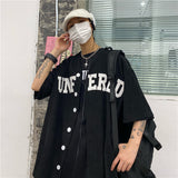 Harajuku Clothing Men's Casual Shirts Summer Printed Men's and Women's Coats Casual Top Fashion