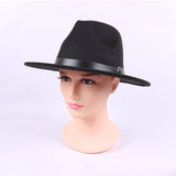 Fedora Hat Solid Color Fur Felt Hat British Retro Fedora Hat Men and Women Flat Brim Gentlemen's Hat