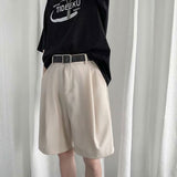 Men Bermuda Shorts Suit Shorts Men's Five-Point Student Versatile Solid Color Five-Point Pants