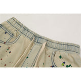 Mens Jean Shorts Denim Shorts Men High Street Fashion Brand Loose Straight Fifth Pants Elastic Waist Bermuda Shorts