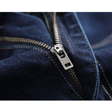 Men's Pleated Slim Fit Biker Jeans Men's Trendy Slim-Fit Pants Straight-Leg Trousers