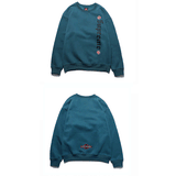 Kanye West Hoodie Skateboard Embroidered Printed round Neck Fleece-Lined Sweater Pullover Long Sleeve