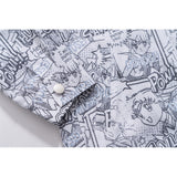 Men Summer Pullover Sweater Cartoon Sailor Moon Full Printed Jacket Men Harajuku Style Street Trendy Coat