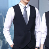 Mens Dress Vests Business Waistcoat Vest Suit Fall Men's Clothing