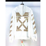 Round Badge Rubber Strip Hooded Sweater