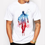 Captain America T Shirt Harajuku Men's T-shirt
