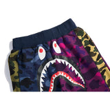 A Ape Print Shorts Stitching Shorts Boys Trend Personal Leisure Shorts Fifth Pants Multicolor Camouflage Color Matching Short Pants