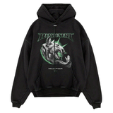 Present Letter Print Hoodie Evil Dog Cobra Printed Hoodie Hip Hop Loose Hoodie