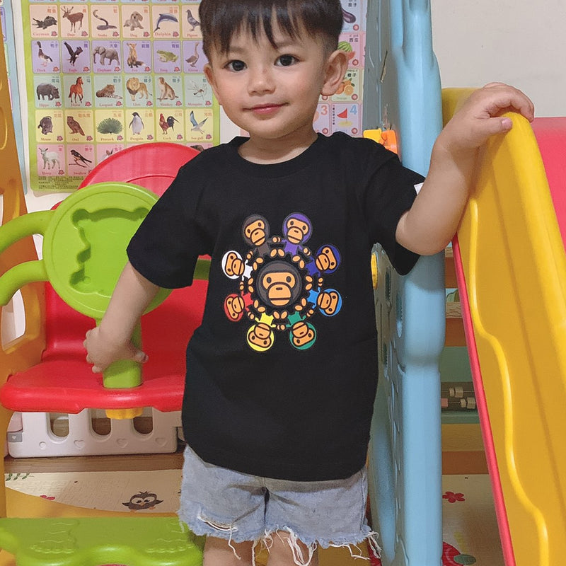 A Ape Print for Kids T Shirt Summer Cotton Short Sleeve T-shirt