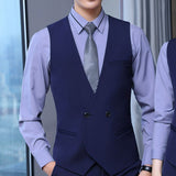 Mens Dress Vests Business Waistcoat Vest Suit Fall Men's Clothing