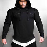 Gyms Fitness Mens Sports Hoodie Bodybuilding Workout Jogging Men′s Athletic Sweatshirts Casual Sweatshirt Sports Long-Sleeved Sweater Men's Running Jacket Top
