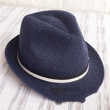 Fedora Golf Hats Summer Knitted Straw Hat Sun Hat Summer Short