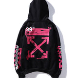 Autumn And Winter Off Rendering Graffiti Pink Arrow Men'S And Women'S Hoodie