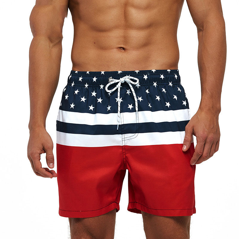 Mens Swim Trunks Men's Printed Shorts Loose Casual Seaside Surfing plus Size Fashionable Beach Pants Swimming