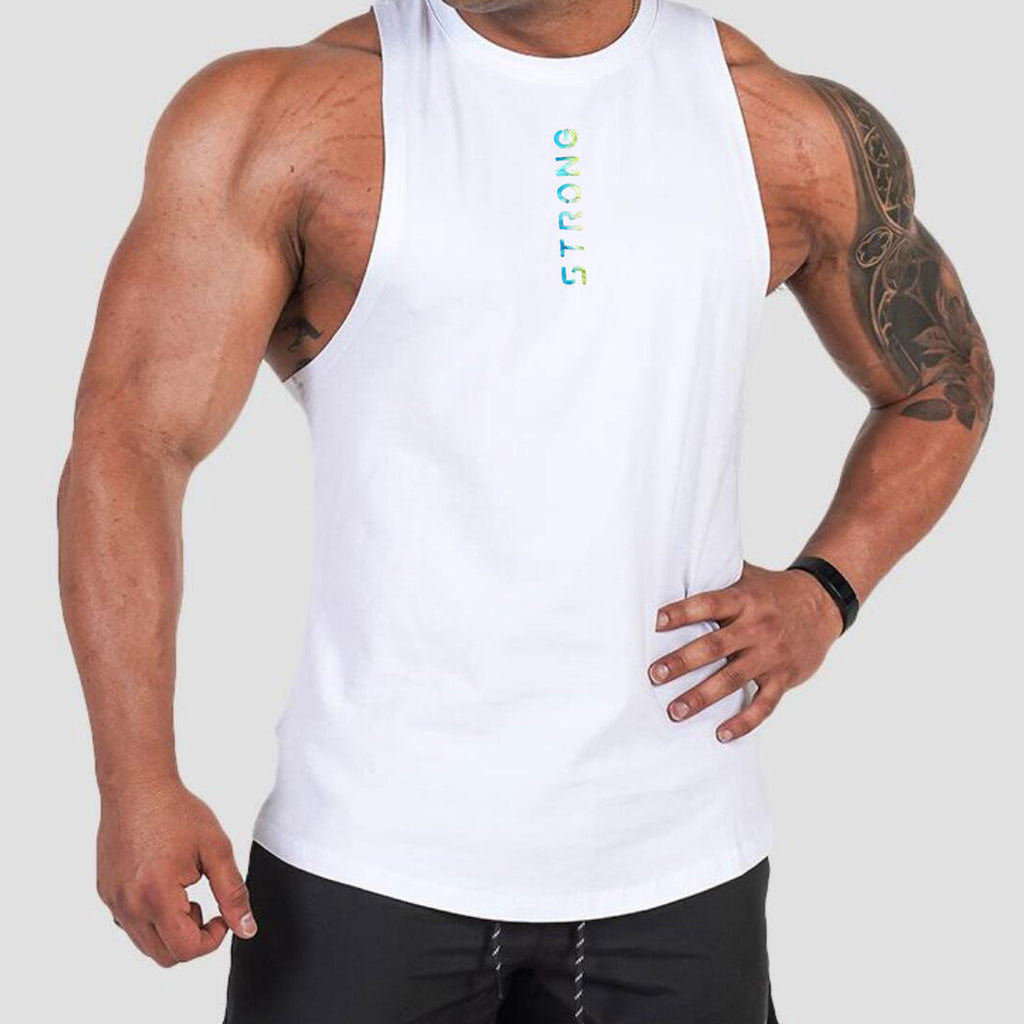 Slim Fit Muscle Gym Men T Shirt Men Rugged Style Workout Tee Tops Summer Trendy Fitness Outdoor Sports Vest Muscle Workout Brothers Loose Cotton