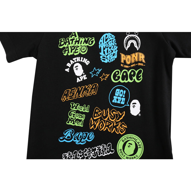 A Ape Print for Kids T Shirt Summer Children's Cotton Short-Sleeved T-shirt