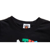 A Ape Print for Kids T Shirt Short Sleeve Letter Little Monkey T-shirt Hip Hop
