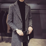 Large Size Retro Sports Snowflake Mid-Length Cotton-Padded Warm-Keeping Overcoat Coat Factory Men Spring Trench Coat