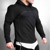 Gyms Fitness Mens Sports Hoodie Bodybuilding Workout Jogging Men′s Athletic Sweatshirts Casual Sweatshirt Sports Long-Sleeved Sweater Men's Running Jacket Top