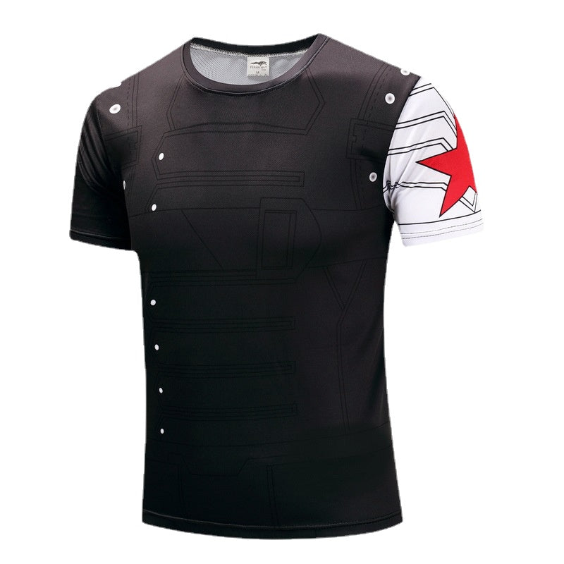 Captain America T Shirt Short Sleeve Avengers 2 Men's Clothing