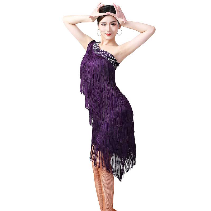 Flapper Dress Latin Dance Clothes Performance Wear Tassel Dress