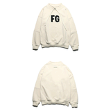 Kanye West Hoodie Embroidered Stand Collar Pullover Sweater Men's Fog Fleece Padded Coat