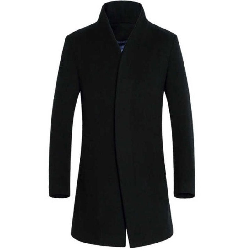 Men's Large Size Retro Sports Winter Men's Mid-Length Coat Trench Coat Men Spring Trench Coat