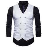 Mens Dress Vests Business Waistcoat Fashion Men's Casual Printing