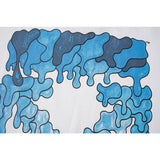 Dissolved Water Drop Blue Gradient Arrow Hooded Sweater Thin Coat