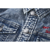 Arrow Denim Jacket Jean Coat Ow Denim Shirt Men And Women Denim Jacket Coat Owt
