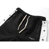 Basketball Shorts Spring/Summer Side Button Men's Loose Casual Basketball Breasted Sports Shorts Men