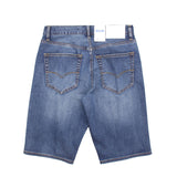 Mens Jean Shorts Men's Denim Shorts Fashionable High-End Casual Business Loose Straight High Elastic Denim Shorts Men's Fashion
