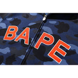 A Bath Ape Men's and Women's Camouflage Letters Cardigan Zipper Hoodie Sweater Coat