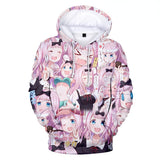 Split Hoodie Demons and Angels 3D Pullover Hoodie
