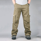 Baggy Cargo Pants for Men Thick Ribbon Style Trousers Casual Pants All Cotton Loose Overalls Men's Pants plus Size Retro Sports