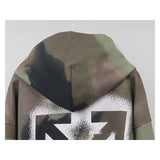 Autumn And Winter Graffiti Camouflage Arrow Hooded