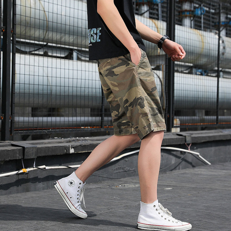 Men Cargo Shorts Summer Camouflage Pants Men's Cargo Shorts Casual Pants Fashionable Beach Pants