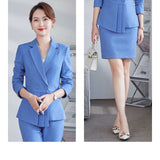 Women Pants Suit Uniform Designs Formal Style Office Lady Bussiness Attire Slim Fit Autumn and Winter Leisure Professional Tailored Suit Coat