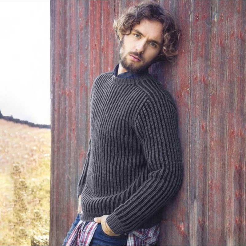 Men's Solid Color Top Sweater