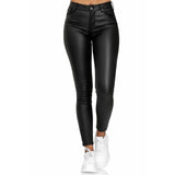 Leather Leggings   women Leather pants female trousers slacks