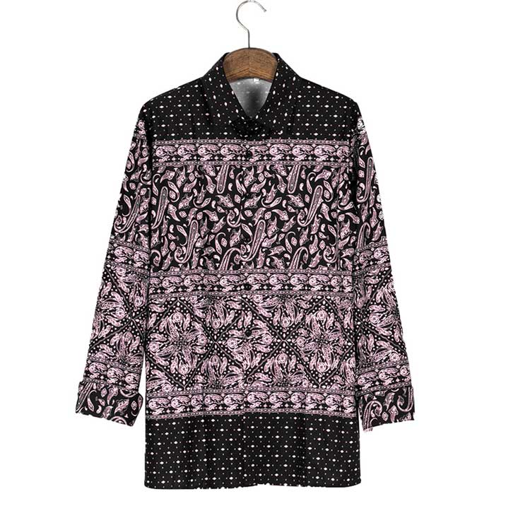 Men's Shirt Long Sleeve Polo Collar Hawaii Casual Beach Printing Tide