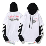 Autumn Men'S Large Size Loose Long Sleeve Fake Two Pieces Pullover Hoodie