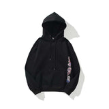 Autumn And Winter Three-Dimensional Phantom X Letter Velvet Padded Hooded Sweatshirt Men And Women Same Style